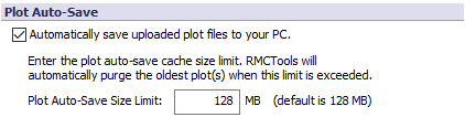 Plot Auto-Save settings